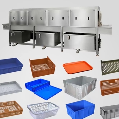 Stainless Steel Fruit Basket Washing High Efficiency Automatic Plastic Basket Washing Machine